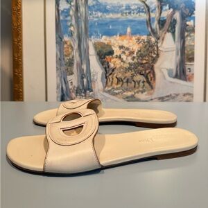 Authentic Cream/White Christian Dior sandals.